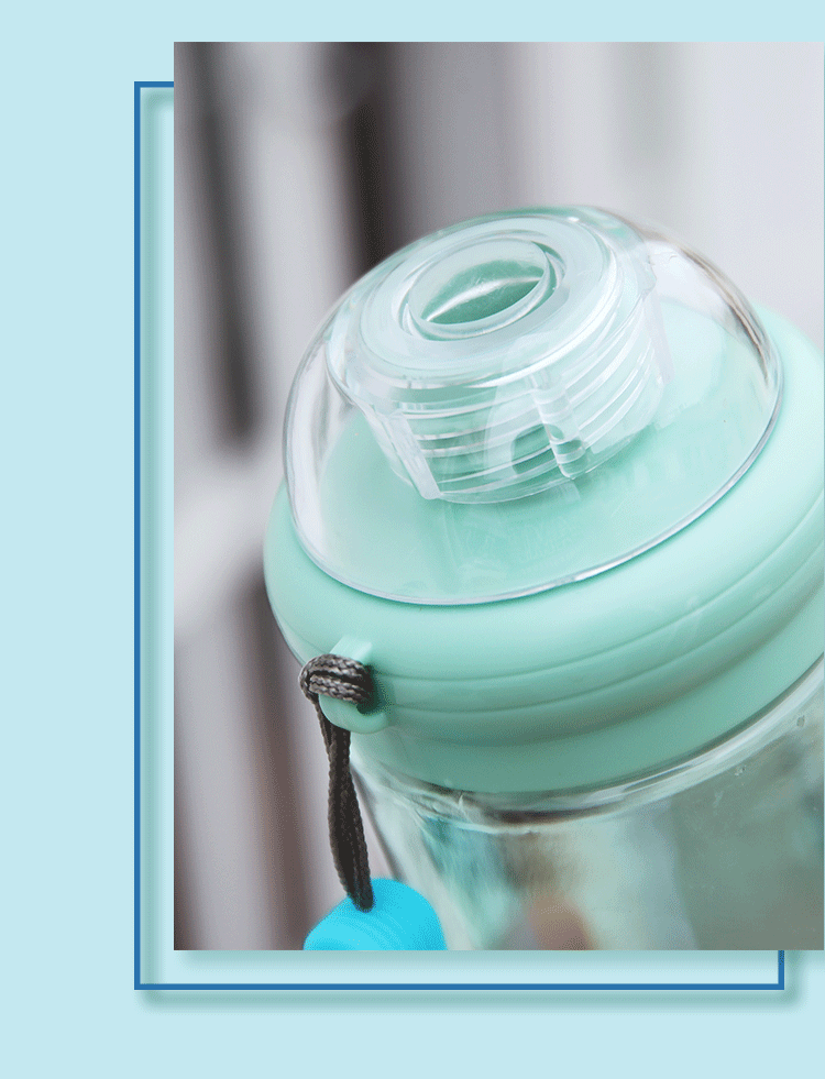 340ML时尚简约ROCKET塑料杯学生便携水杯带茶隔杯子