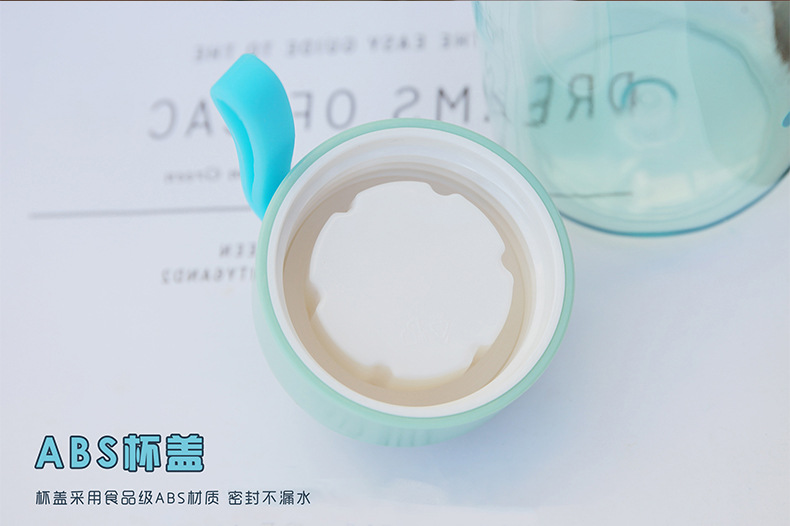 330ML卡通爱宠塑料杯微景观杯盖可爱少女心学生水杯子