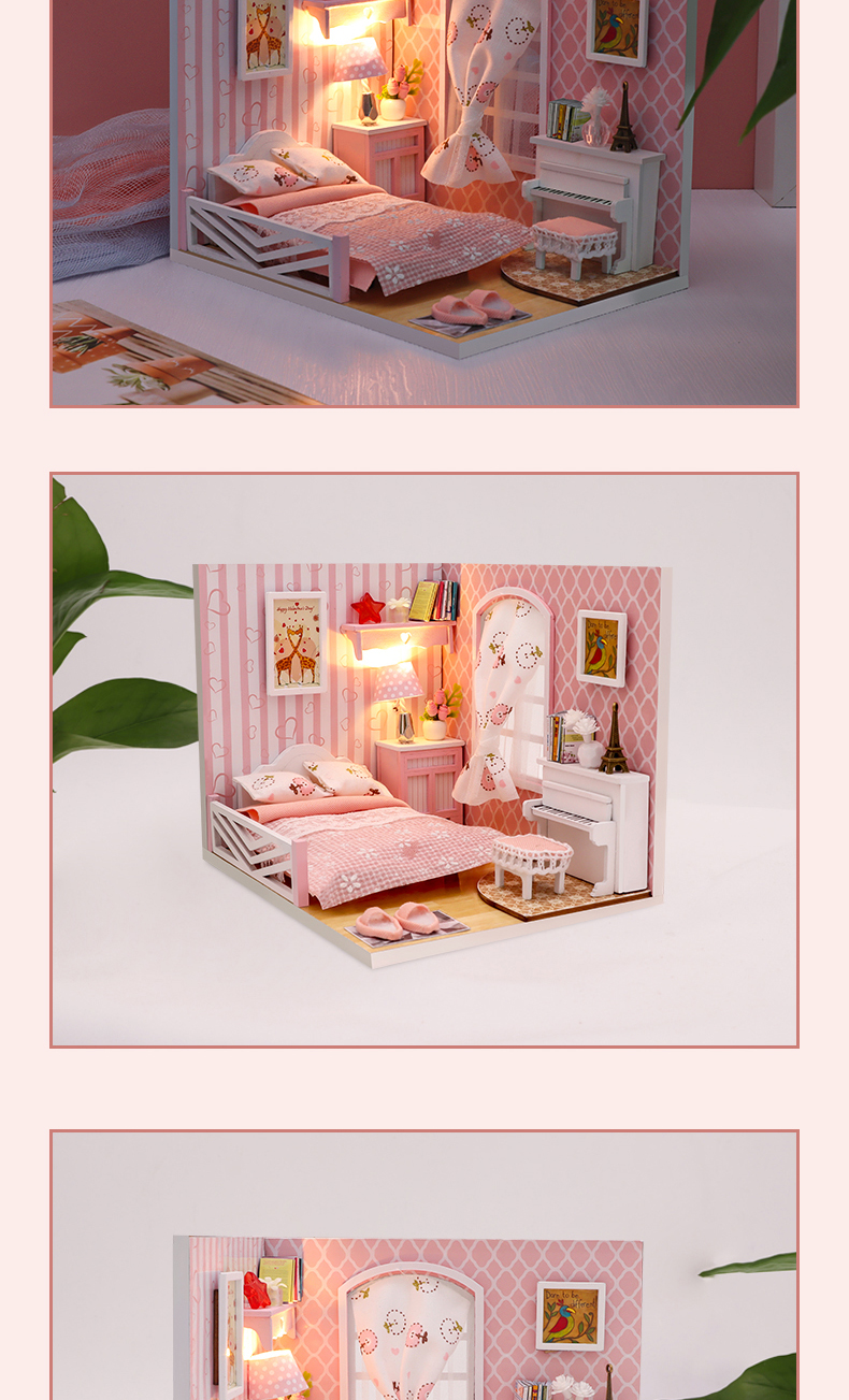 幸福一角-甜蜜故事diy手工制作艺术屋木质拼装小房子