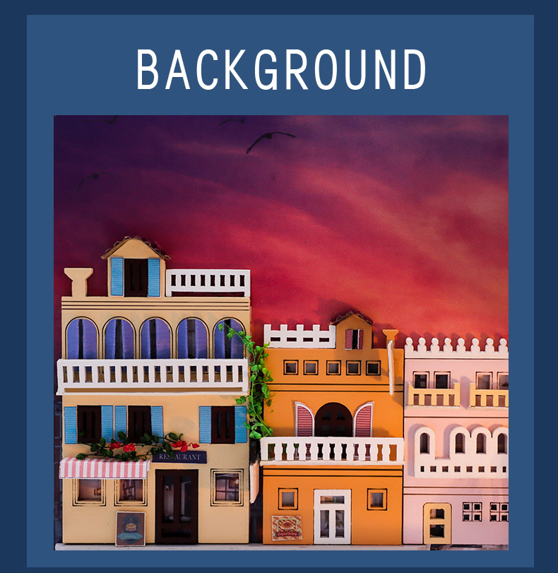 书.风景-水城威尼斯书立书挡diy小屋拼装模型生日礼物