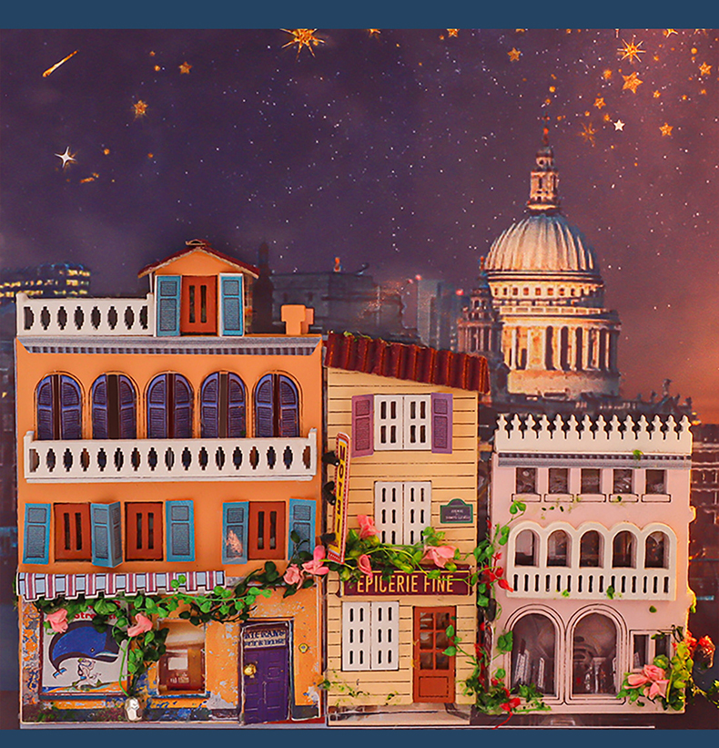 书.风景-伦敦大本钟diy小屋书立书架立体手工拼装模型