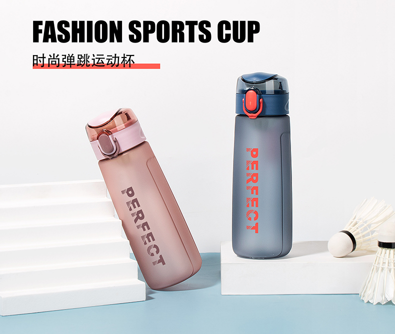 500ML星空系菲尔弹盖塑料杯个性简约时尚磨砂太空杯