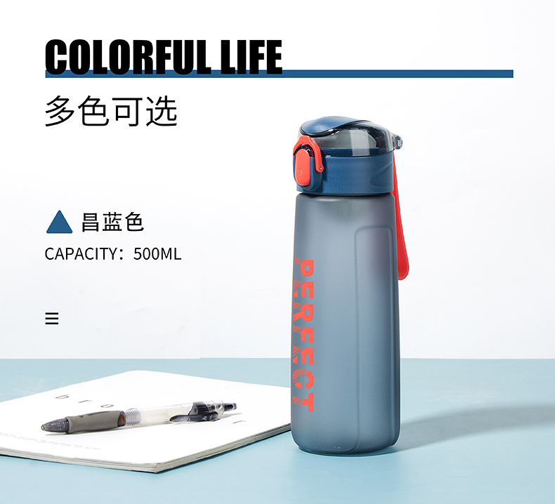 500ML星空系菲尔弹盖塑料杯个性简约时尚磨砂太空杯