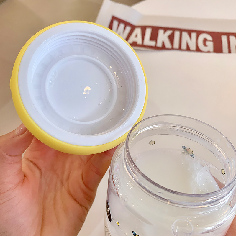 450ML皮皮鸭景观塑料杯学生便携水杯抓鸭子少女心杯子