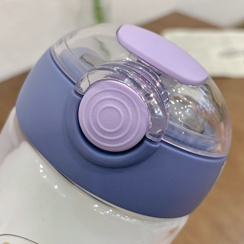 420ML可爱小熊塑料杯卡通矮胖子清新个性学生随手杯