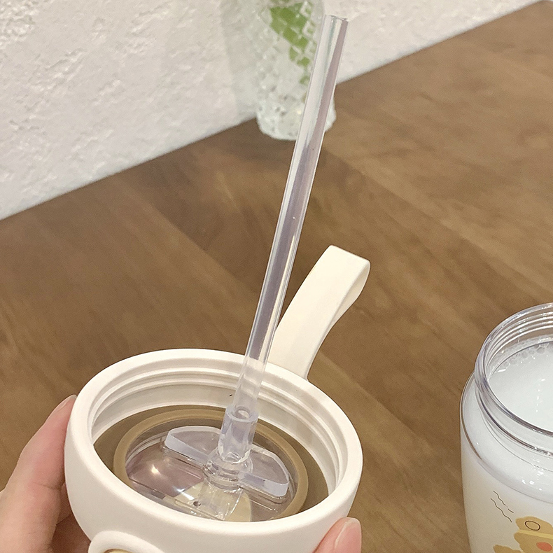 420ML可爱小熊塑料杯卡通矮胖子清新个性学生随手杯