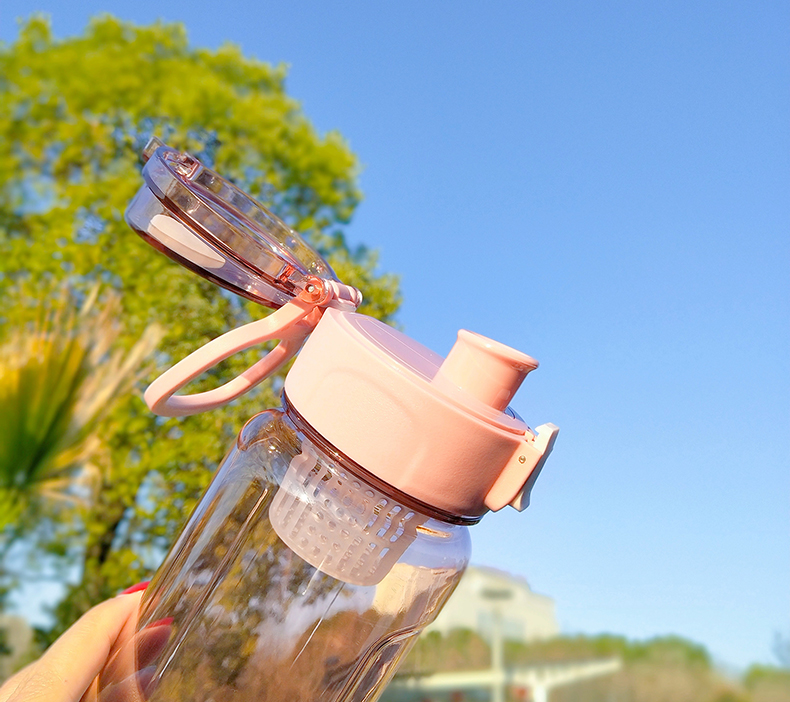 1100ML道奇态度轻运动塑料杯直身杯子户外便携泡茶水杯