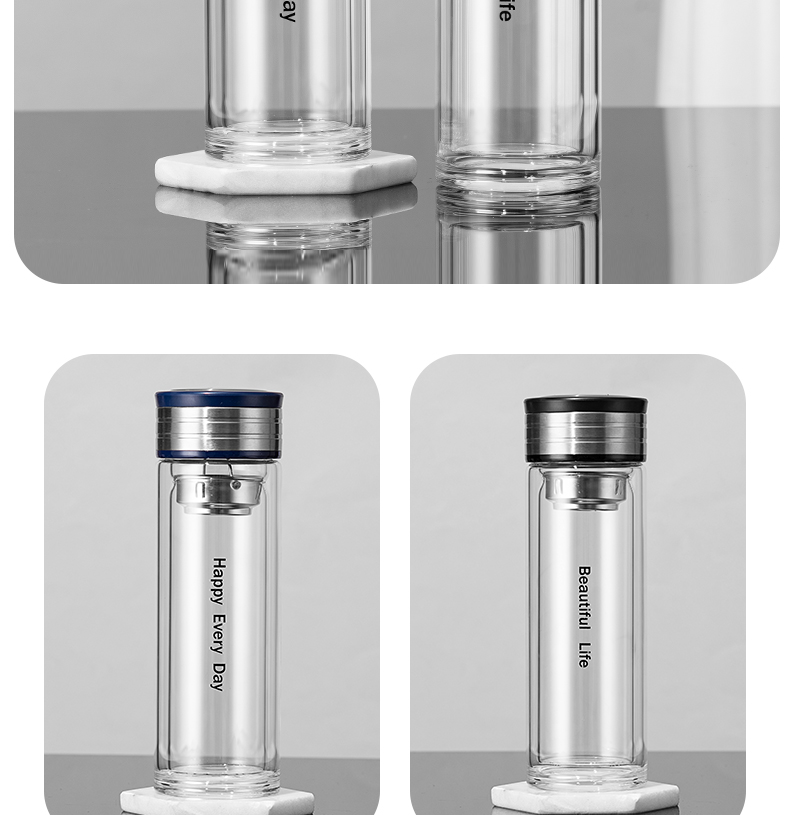 280ML盛宇B款商务玻璃杯双层泡茶水杯办公礼品杯子