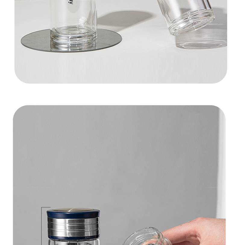 280ML盛宇B款商务玻璃杯双层泡茶水杯办公礼品杯子