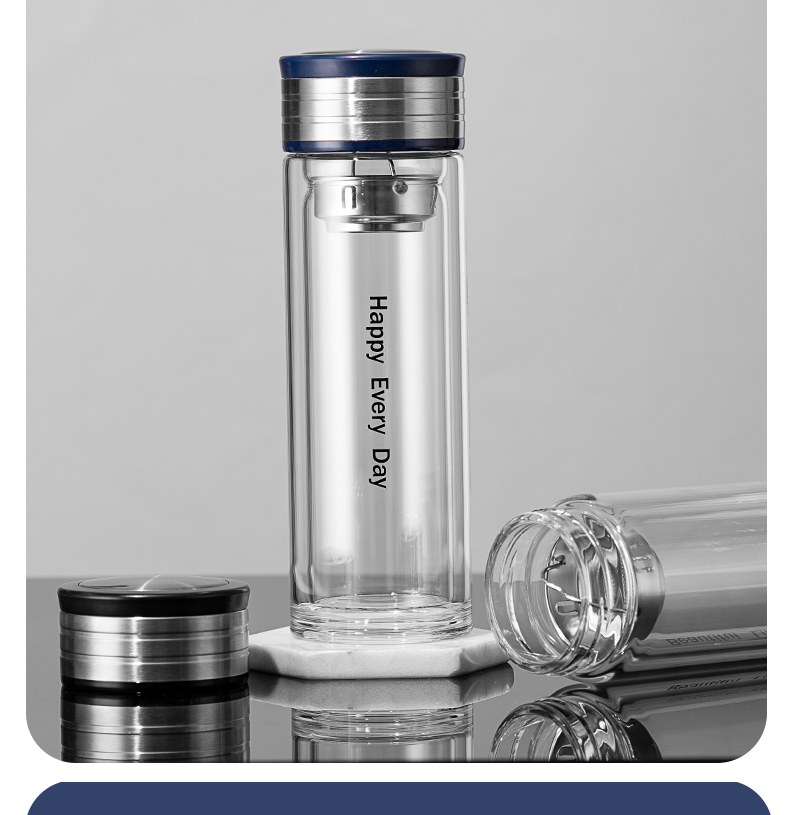 280ML盛宇B款商务玻璃杯双层泡茶水杯办公礼品杯子