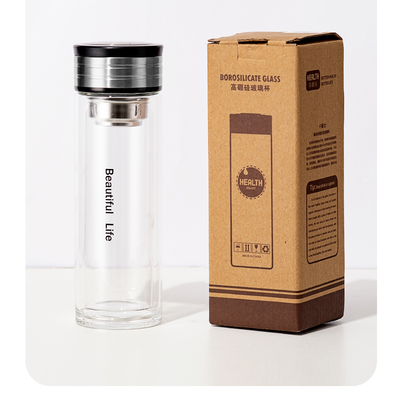 280ML盛宇B款商务玻璃杯双层泡茶水杯办公礼品杯子