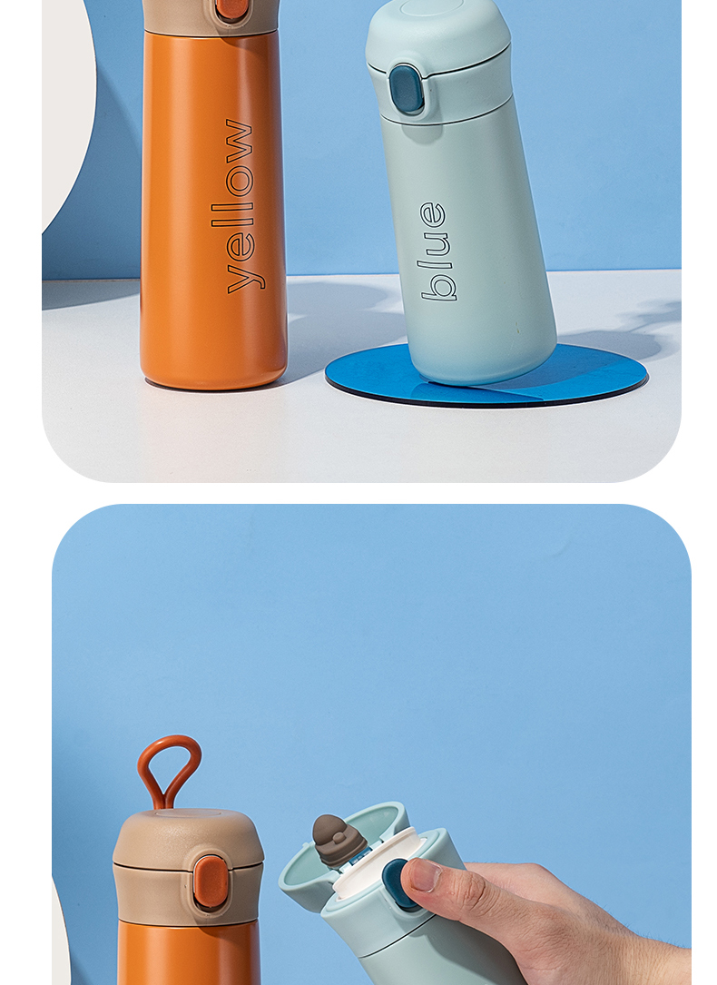 350ML乐酷色彩系列弹盖保温杯304不锈钢学生情侣杯子