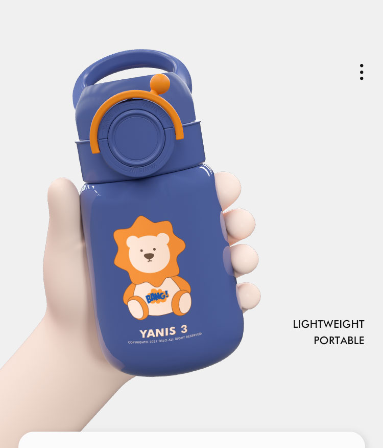 320ML卡通316不锈钢提环系列儿童保温杯小学生水杯