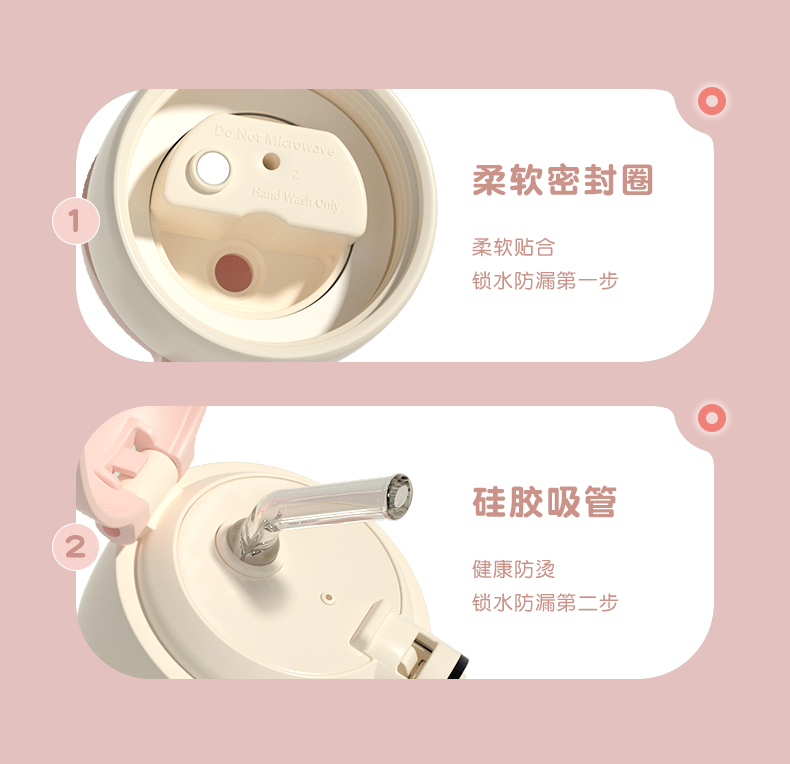 380ML创意潮玩智能温显保温杯316不锈钢儿童吸管杯