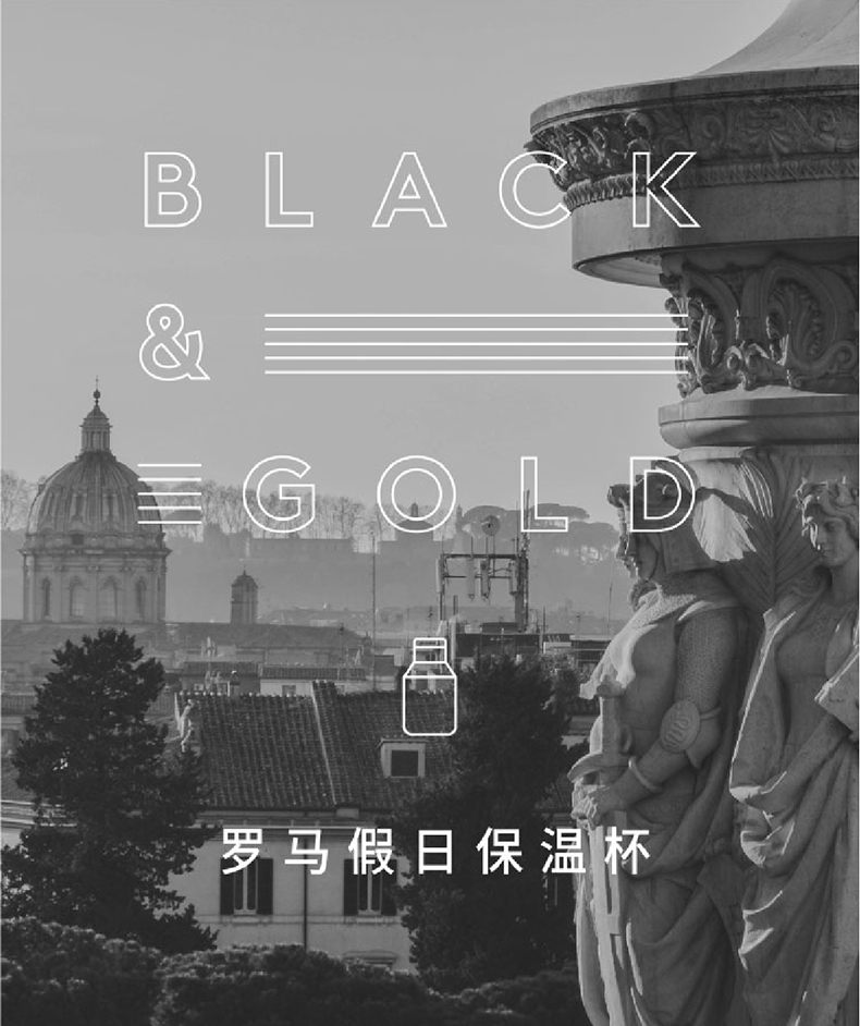 280ML罗马假日保温杯女士便携小巧316不锈钢网红水杯