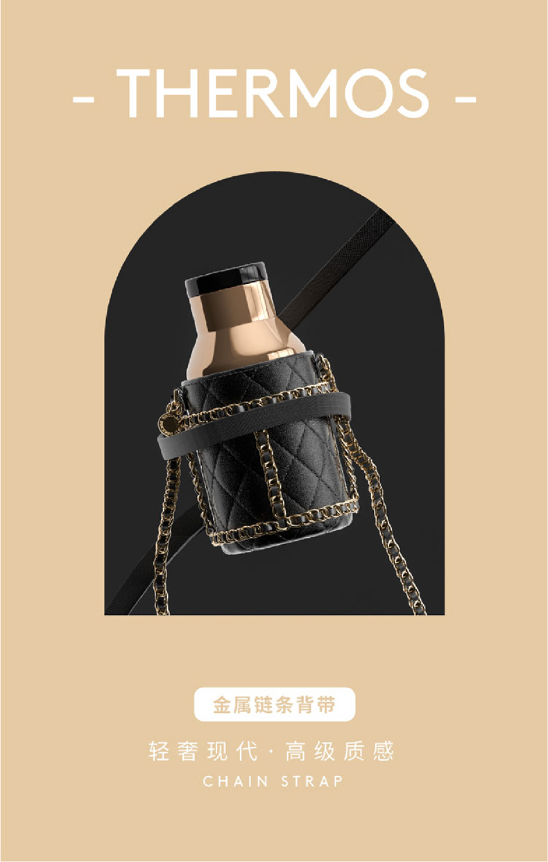 280ML罗马假日保温杯女士便携小巧316不锈钢网红水杯