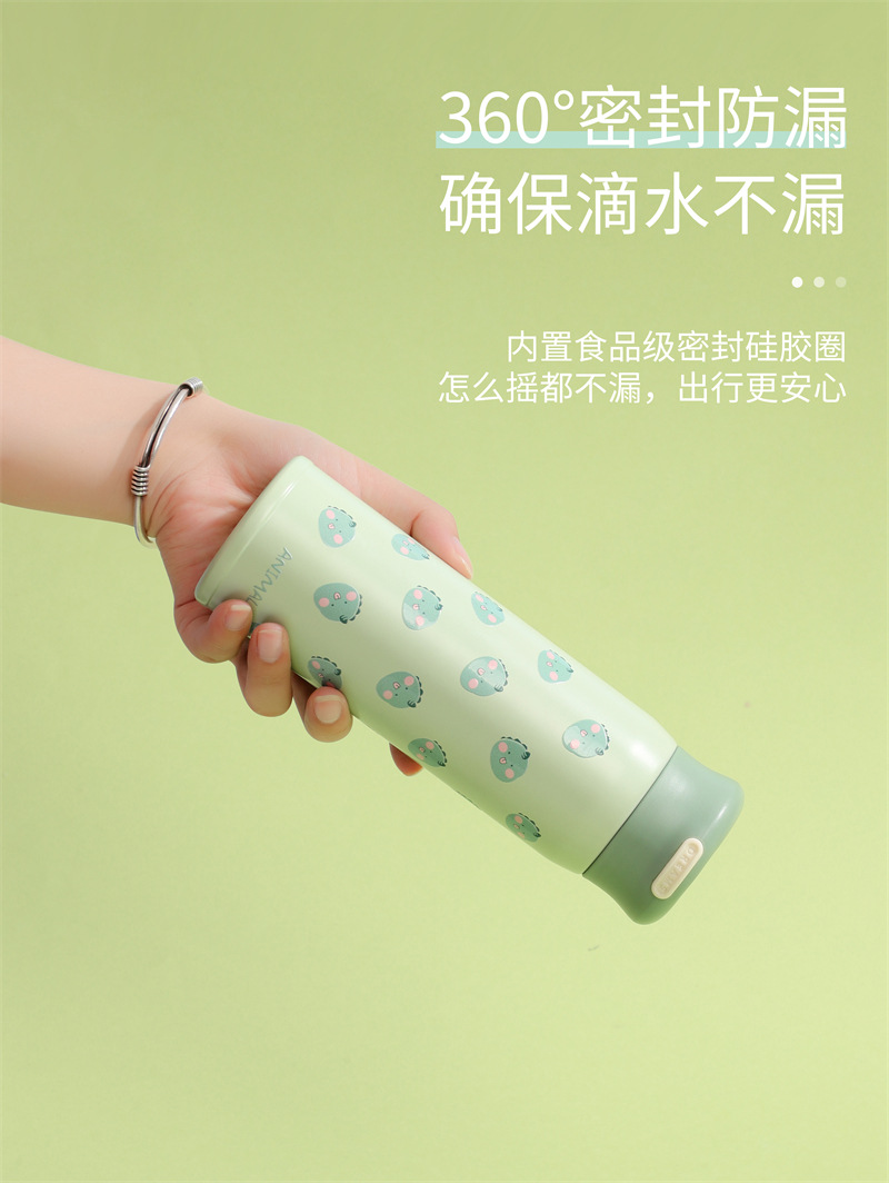 420ML立体卡通动物格调保温杯304不锈钢可爱直身水杯