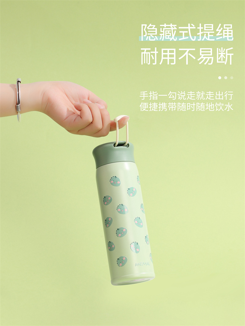 420ML立体卡通动物格调保温杯304不锈钢可爱直身水杯