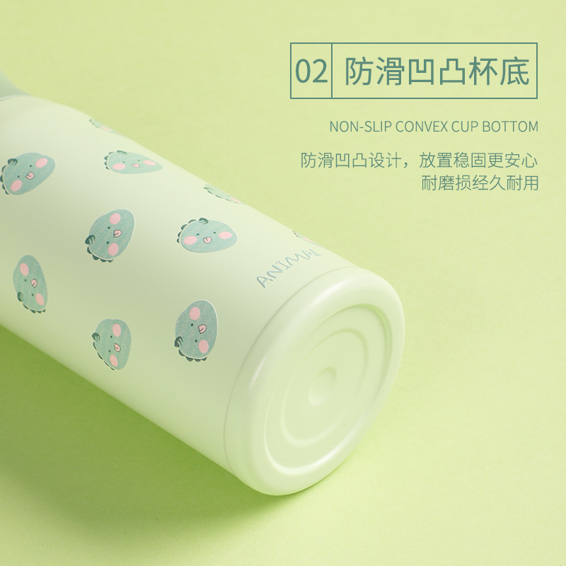 420ML立体卡通动物格调保温杯304不锈钢可爱直身水杯