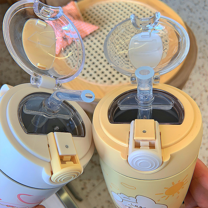 450ML照相机小兔系列保温杯可爱少女心高颜值喝水杯子