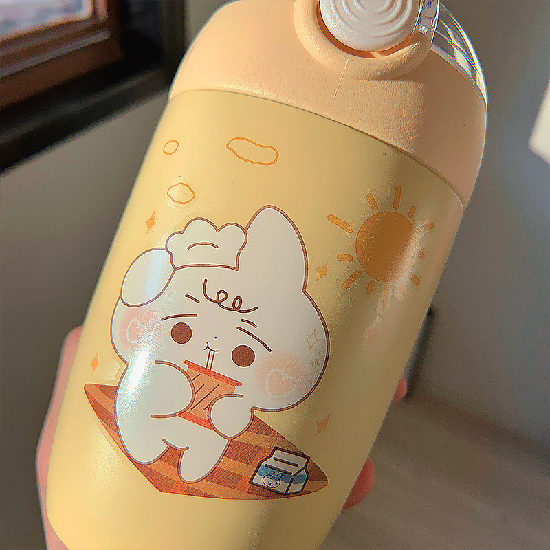 450ML照相机小兔系列保温杯可爱少女心高颜值喝水杯子