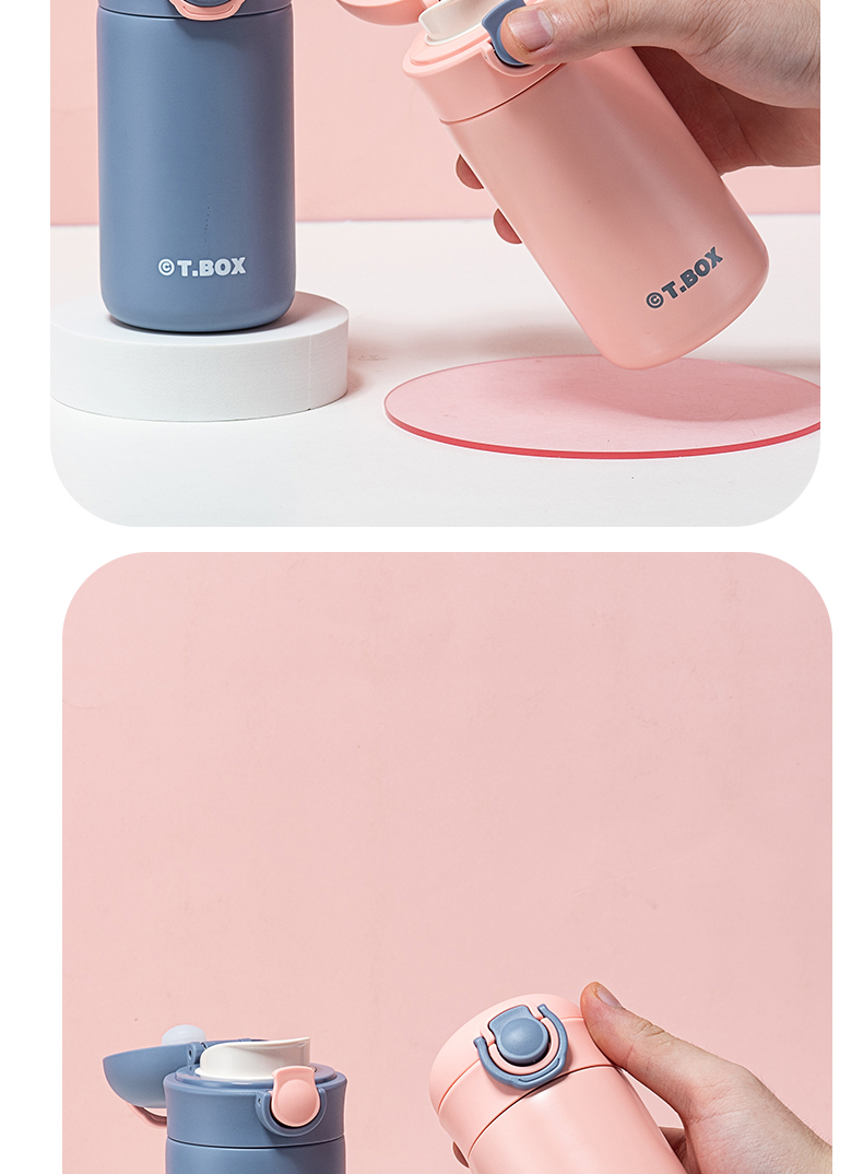 260ML浅灰系列糖果保温杯304不锈钢迷你便携小杯子