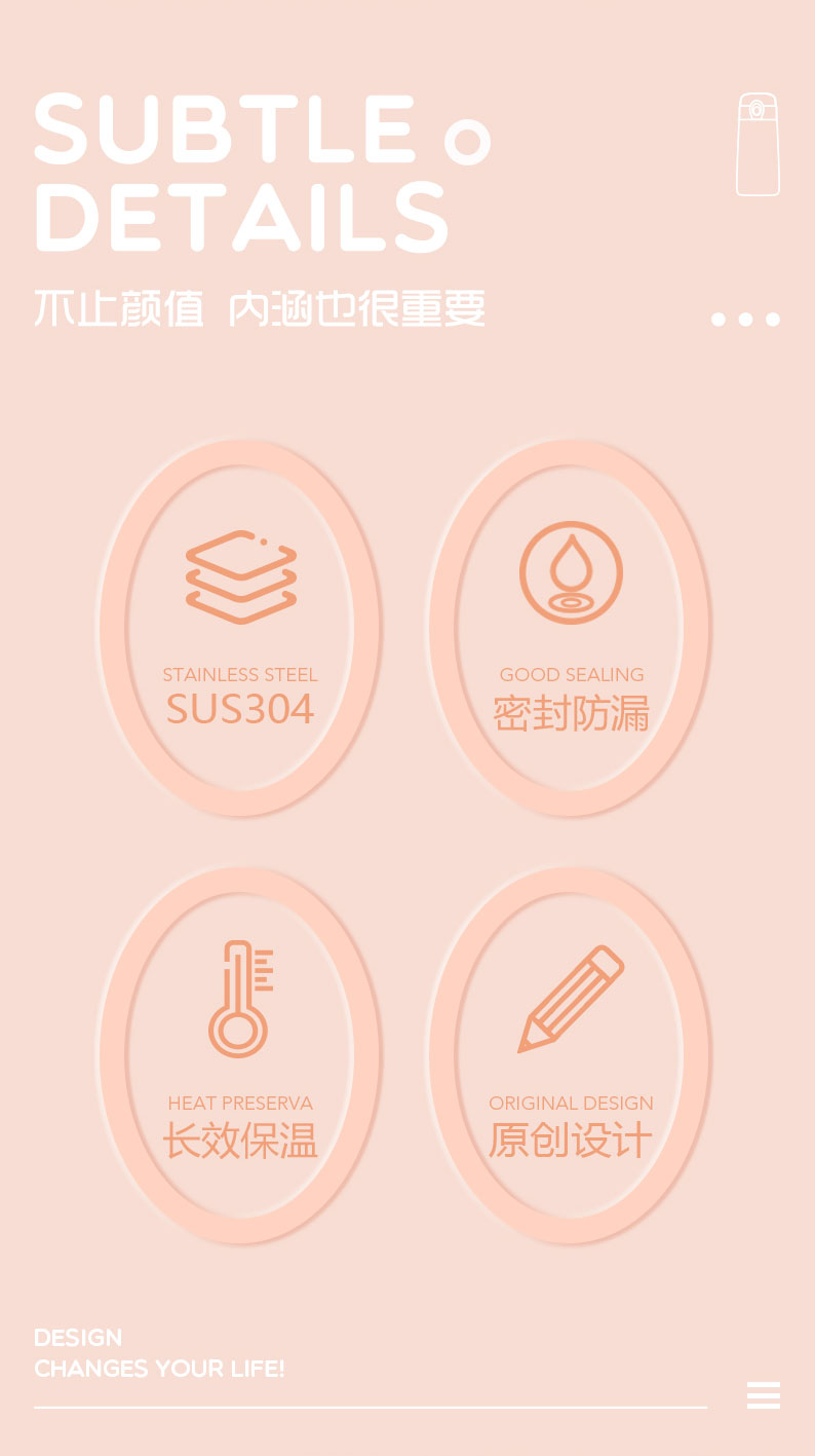 420ML萌宠动物弹盖保温杯时尚不锈钢杯学生运动水杯