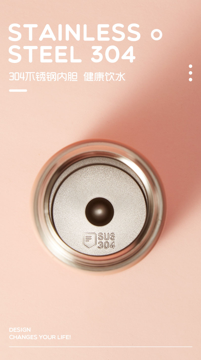 420ML萌宠动物弹盖保温杯时尚不锈钢杯学生运动水杯