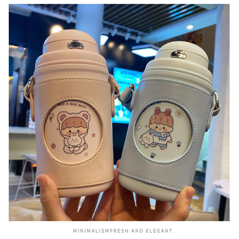 580ML卡通316不锈钢韩系可爱弹跳盖高颜值保温杯