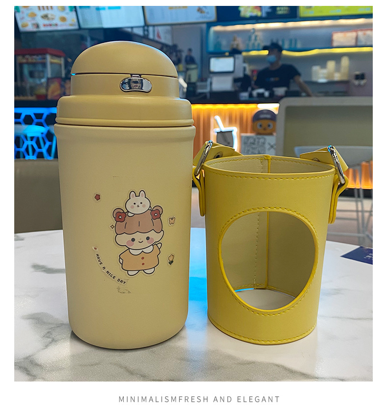 580ML卡通316不锈钢韩系可爱弹跳盖高颜值保温杯