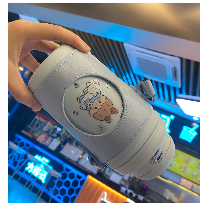 580ML卡通316不锈钢韩系可爱弹跳盖高颜值保温杯