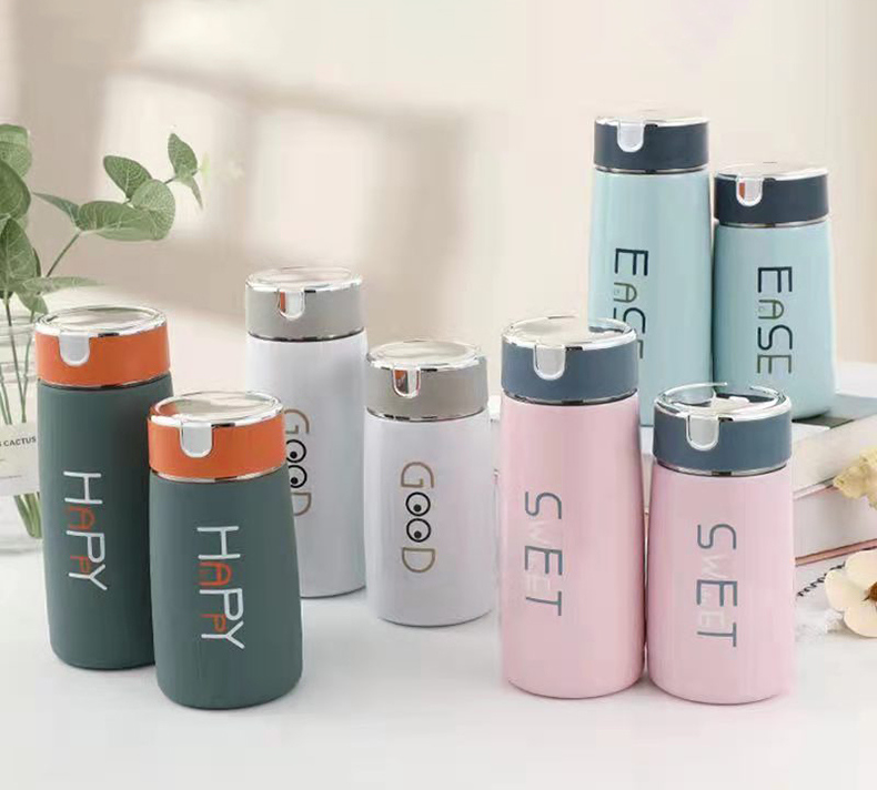 230ML潮流时尚保温杯简约清新直身杯学生情侣杯子