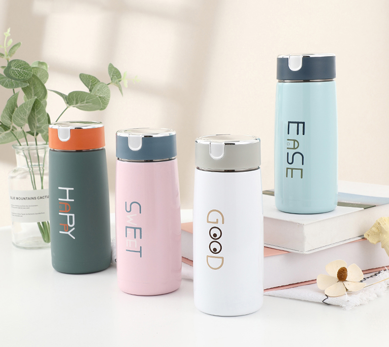 230ML潮流时尚保温杯简约清新直身杯学生情侣杯子