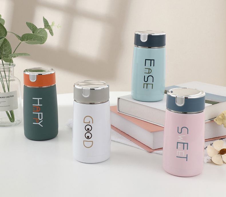 230ML潮流时尚保温杯简约清新直身杯学生情侣杯子