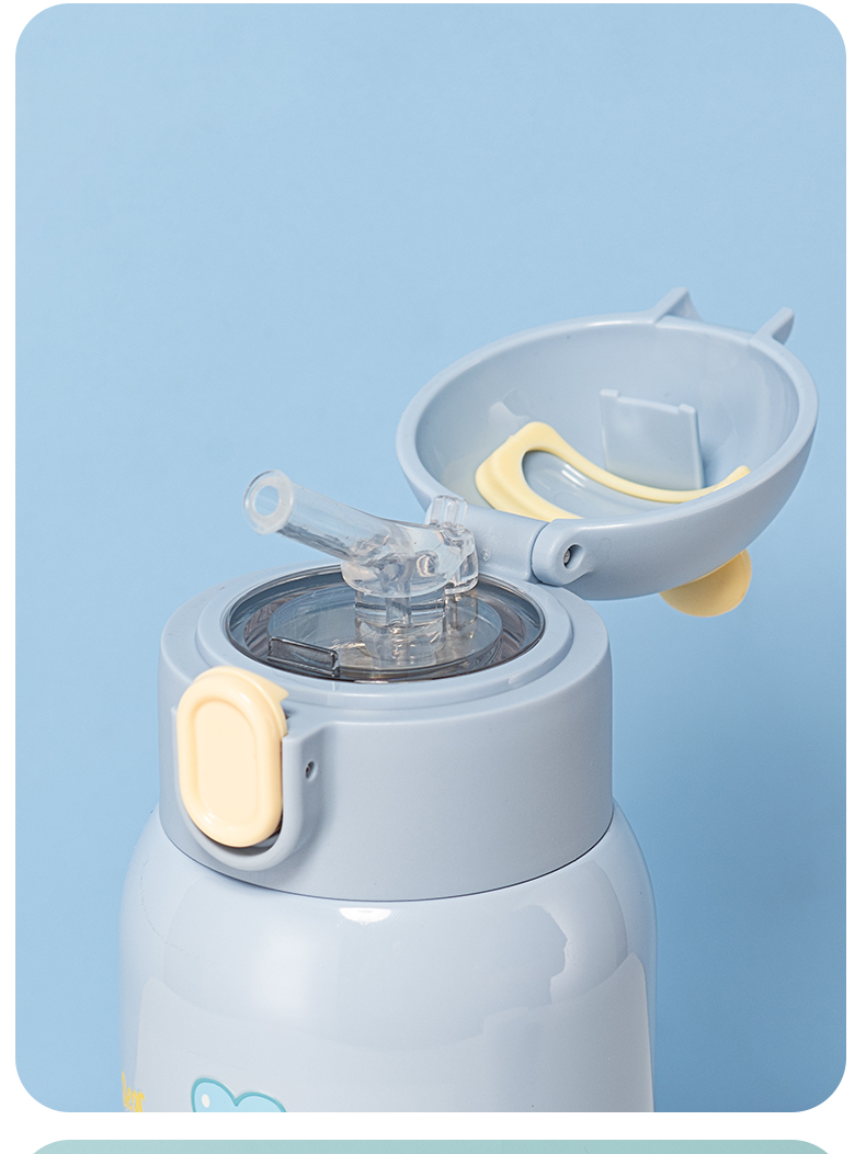 550ML一壶双盖萌宠儿童保温杯316不锈钢小学生水杯