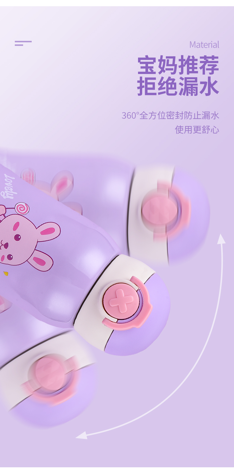 500ML创意卡通趣味动动DIY保温杯316不锈钢儿童水杯