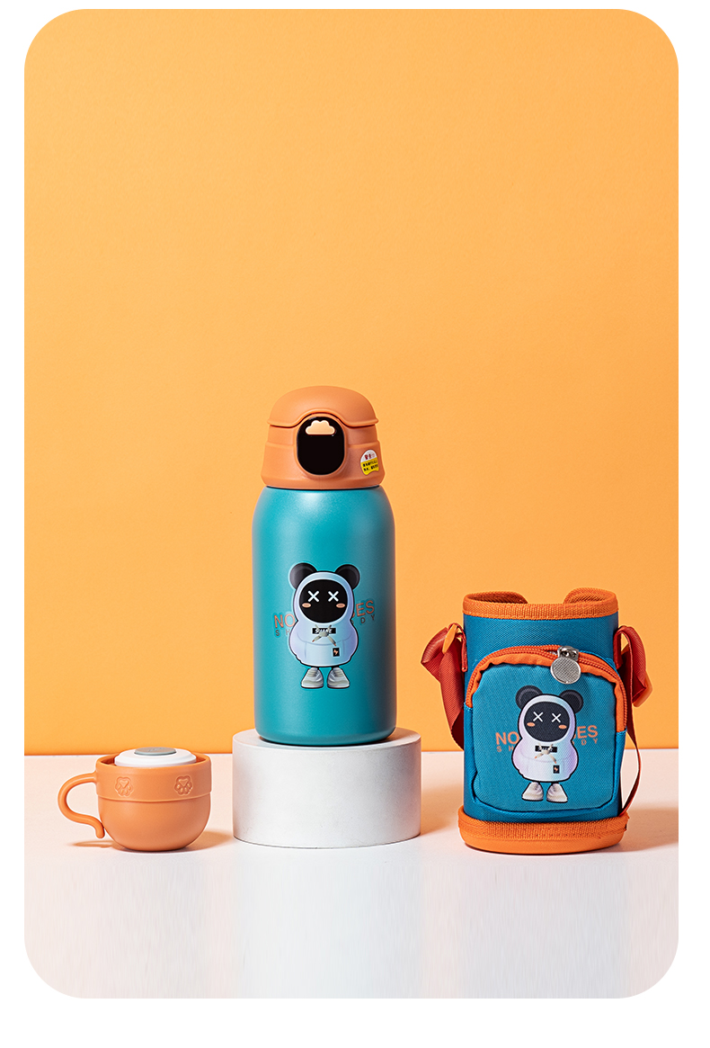 600ML云彩显温书包儿童保温杯316不锈钢小学生水杯