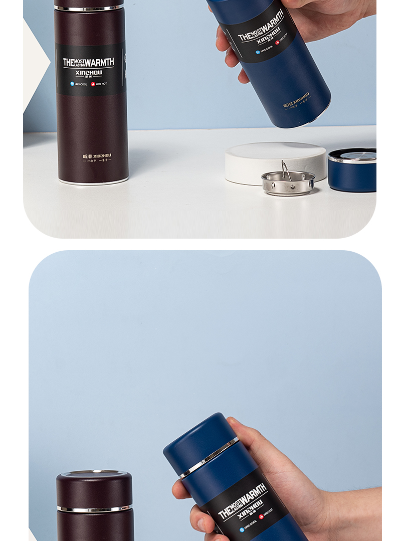 420ML简约商务直身保温杯316不锈钢男士办公水杯