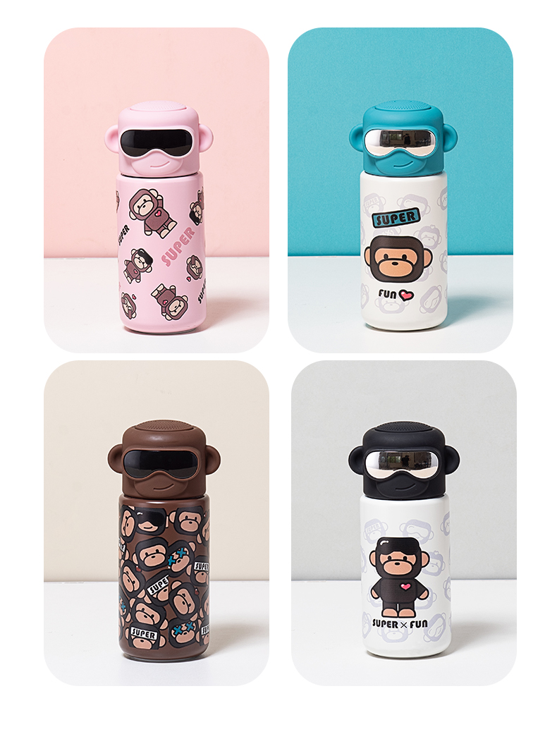 380ML Super monkey316不锈钢保温杯个性潮流水杯