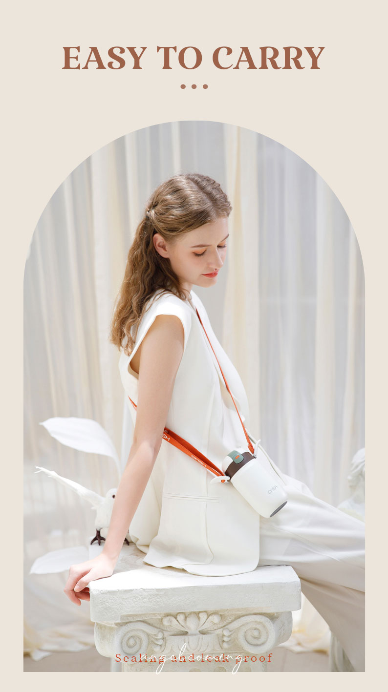 280ML萌趣背带吸管保温杯304不锈钢小巧弹跳盖水杯