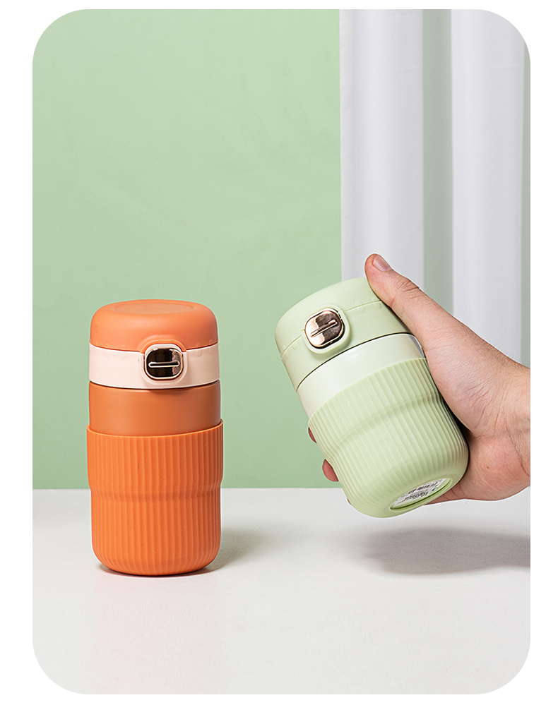 280ML弹盖咖啡保温杯个性简约男女士商务办公水杯