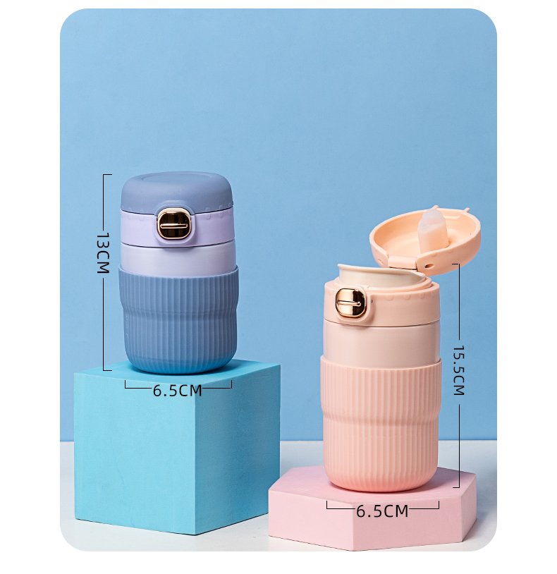 280ML弹盖咖啡保温杯个性简约男女士商务办公水杯