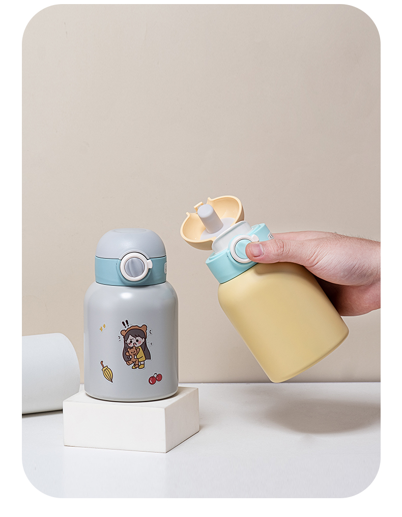 420ML贴贴乐系列直饮保温杯304不锈钢弹跳盖杯子