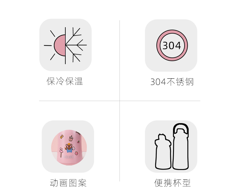 1380ML大容量提手瘦腰保温杯304不锈钢弹跳盖便携水杯