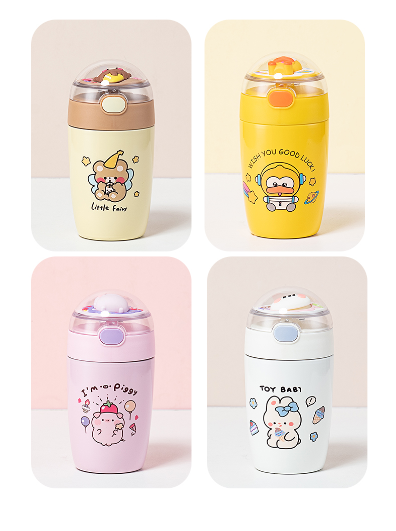 320ML创意微景观弹盖保温杯304不锈钢小清新水杯子