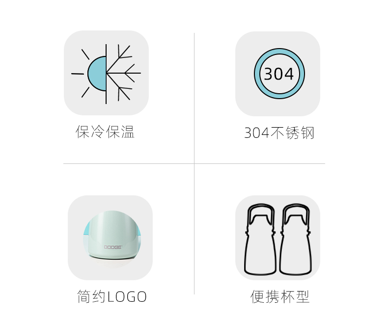 1080ML大容量道奇行云网红保温杯304不锈钢大肚杯