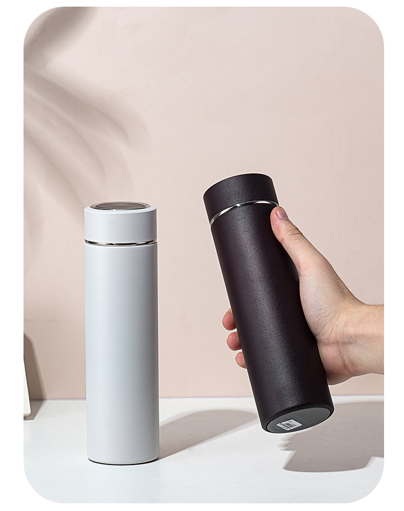 480ML礼盒装温显直身保温杯304不锈钢男士办公水杯