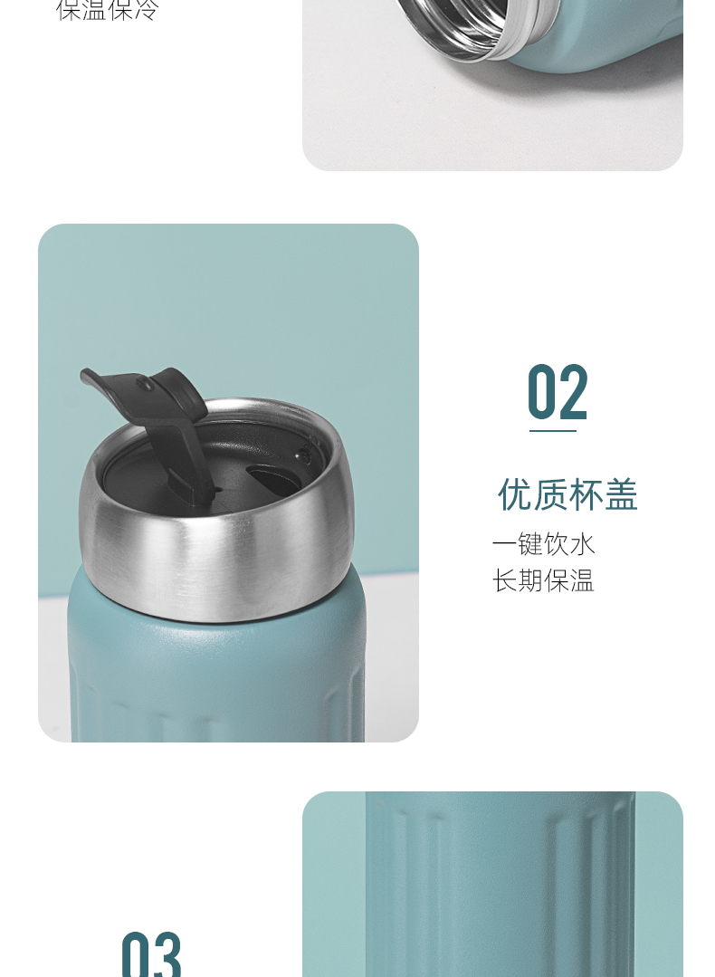 500ML经典直饮咖啡保温杯304不锈钢大容量车载杯子