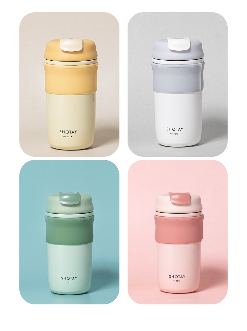 500ML尚泰两用咖啡保温杯316不锈钢双饮口商务水杯