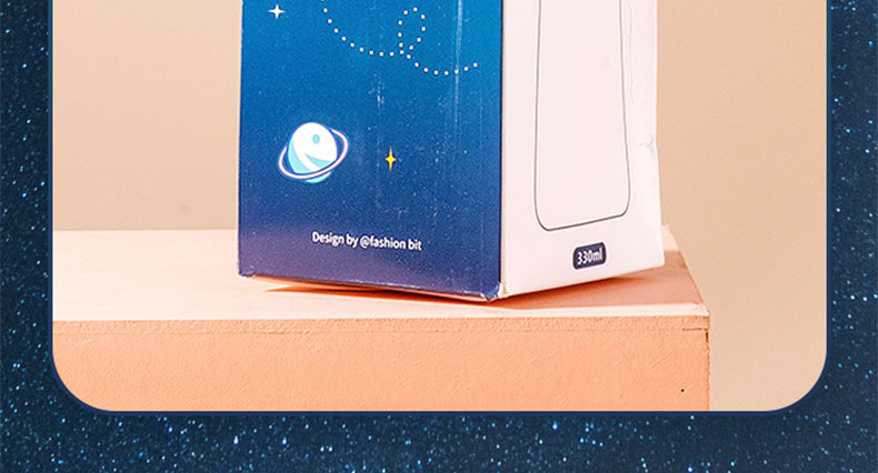 330ML太空猫猫塑料杯可爱小清新学生便携提绳随手杯